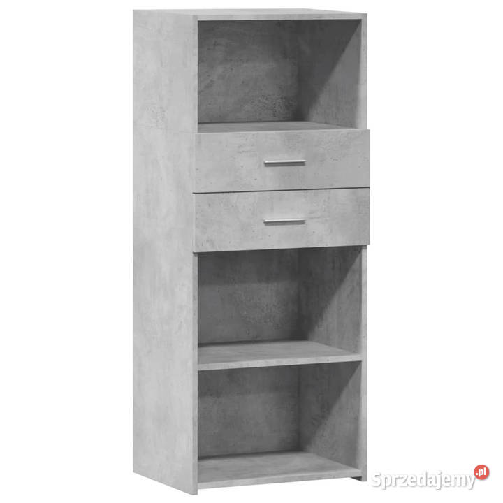 Wysoka szafka szarość betonu 50x425x124 WM846176 Warszawa