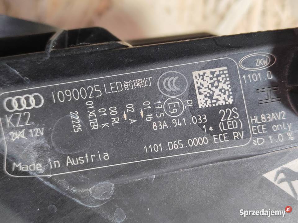 Lampa Lewy Przód Full Led Audi Q3 II 2018 Pleszew sprzedam