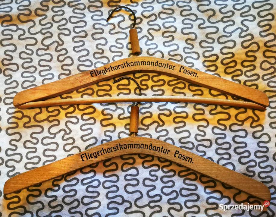 Wieszaki Fliegerhorst Kommandantur Posen OKAZJA Poznań