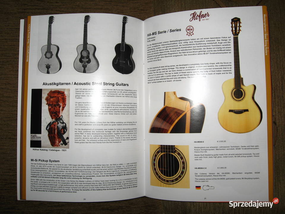 Hofner 2021 2022 guitar catalog katalog gitar Kępice