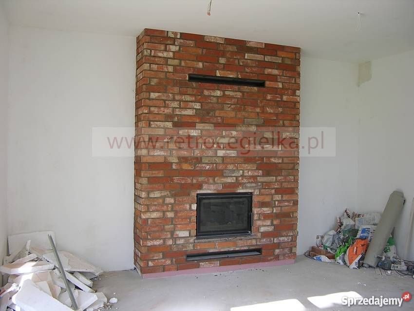 Ceglana ściana płytki lico kalibrowane Fort Bema mazowieckie Słupno