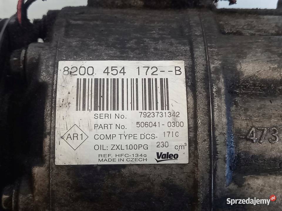 TRAFIC VIVARO 20 DCI M9R692 114 08r sprężarka osobowe