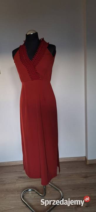 Piękna długa maxi jesienna sukienka zwiewna małopolskie Kraków sprzedam