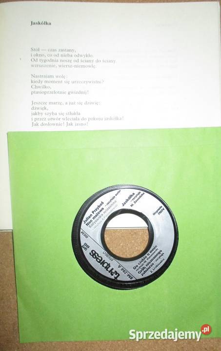 Julian PrzybośNoc majowa Przyboś wiersze płyta Łódź