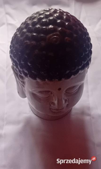Ceramiczna naturalnej wielkości głowa Buddy