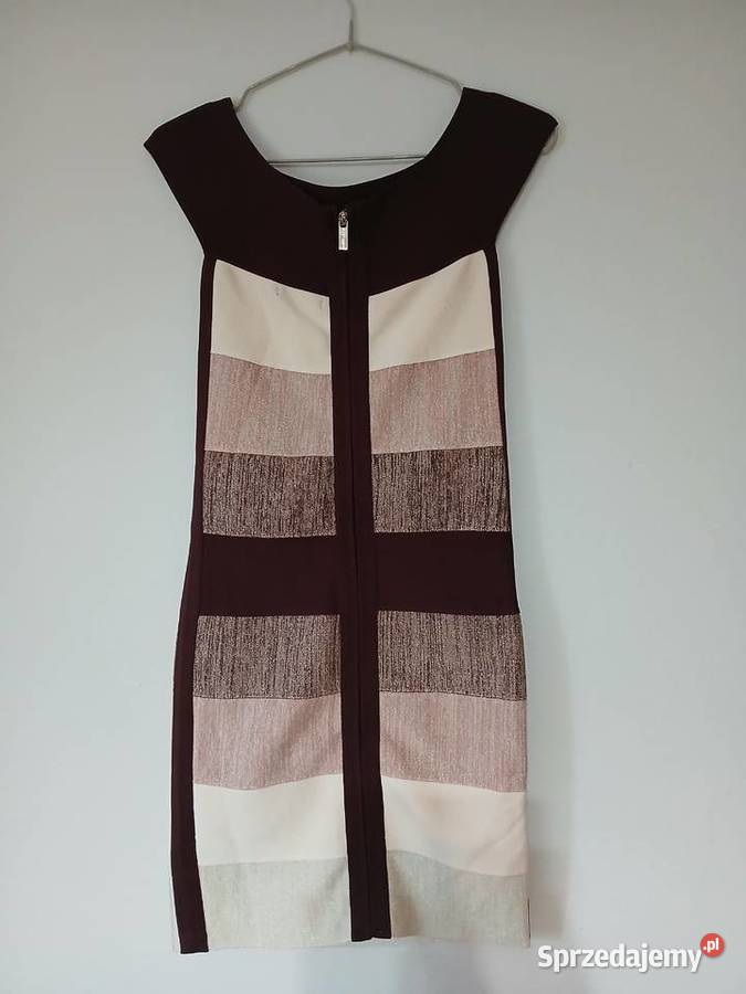 Sukienka modna elegancka kremowa sprzedam