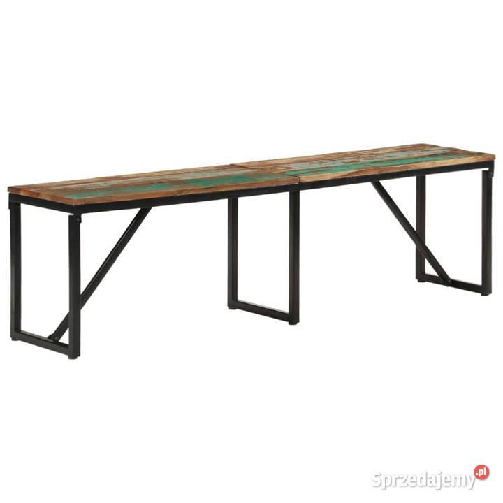 Ławka 160x35x46 lite drewno z odzysku WM351682