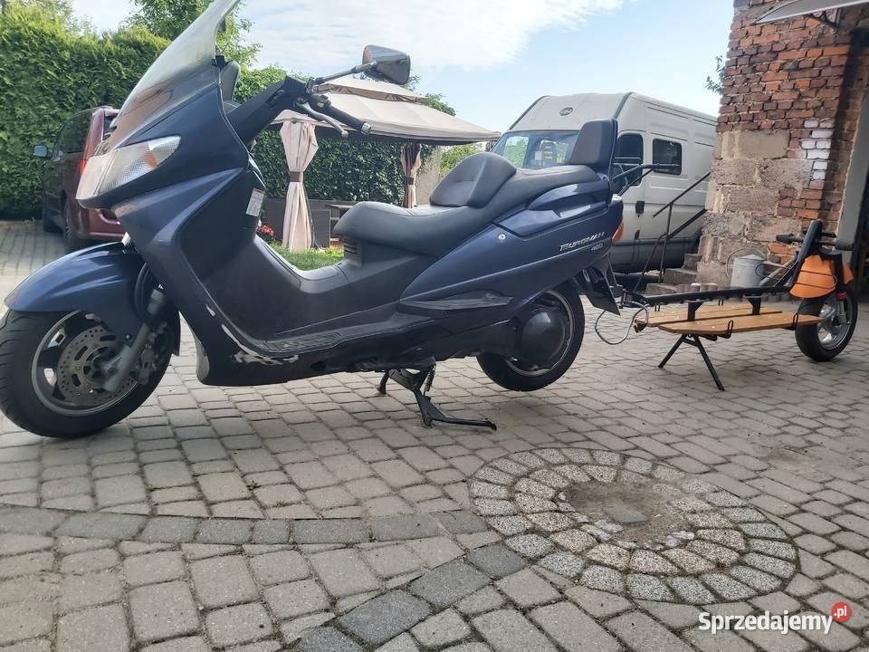 Suzuki Burgman 400 przyczepka nieuszkodzony