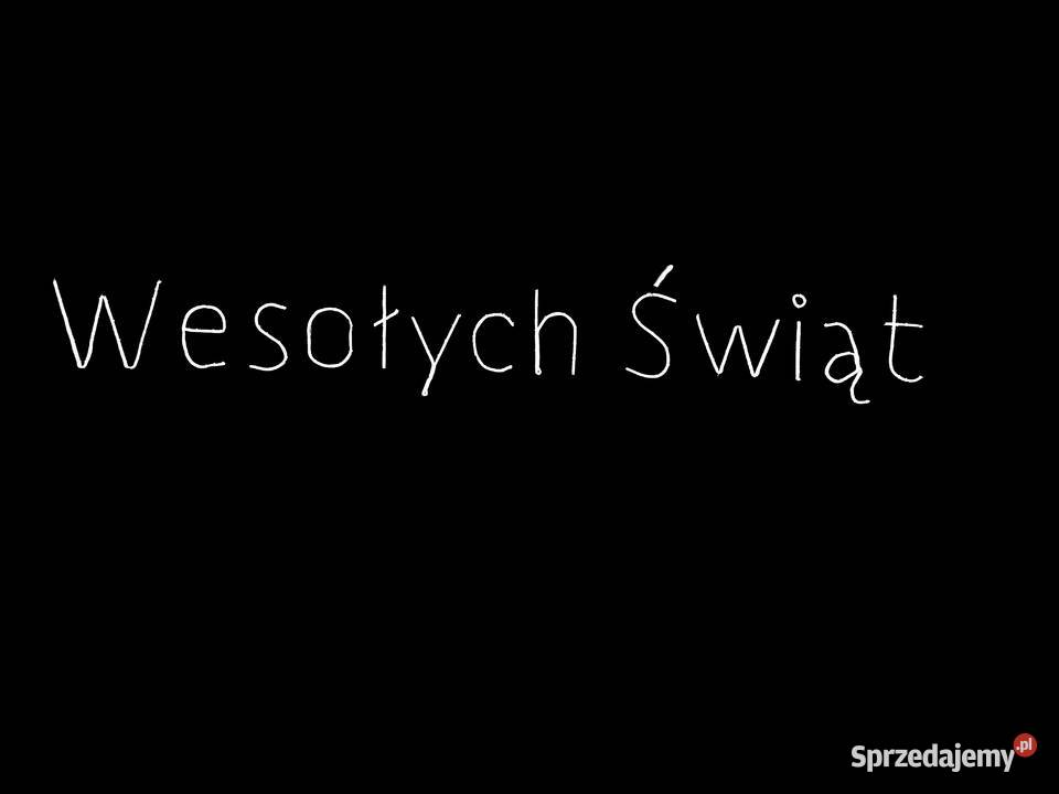 Napis świąteczny WESOŁYCH ŚWIĄT NEON 2D W RAMCE Gdów sprzedam