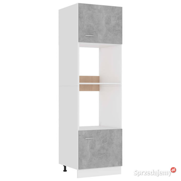 Szafka na mikrofalówkę szarość betonu 60x57x207
