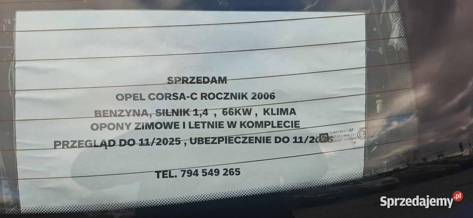 Opel Corsa C 2006 Benzyna 14 Zakroczym sprzedam