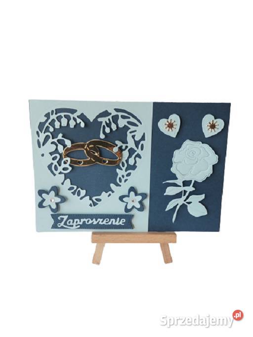 Zaproszenia Ślub Obrączki W Sercu Koronka B6 Poznań