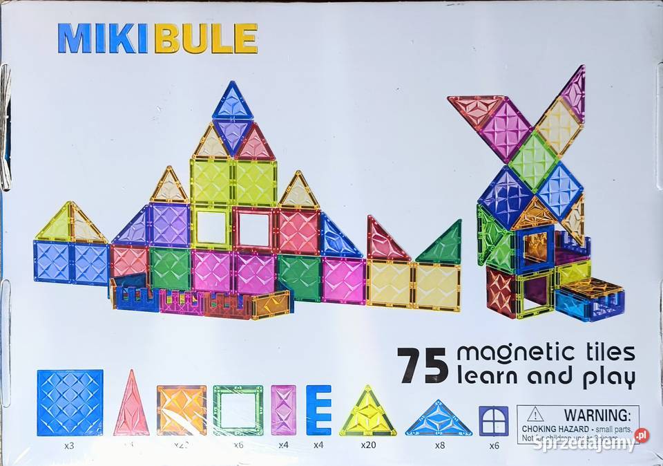 Klocki Magnetyczne 75 sztuk świętokrzyskie Miedzierza