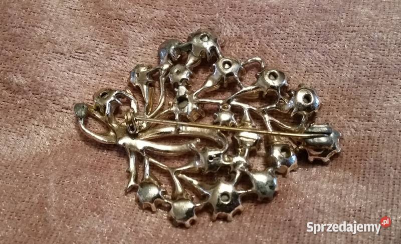 Stara angielska broszka poranna rosa małopolskie Ochojno