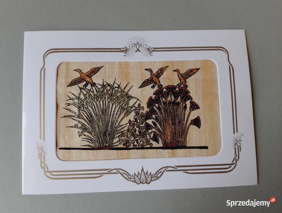 KARTKA malowana na papirusie składana PAPIRUS z Oborniki