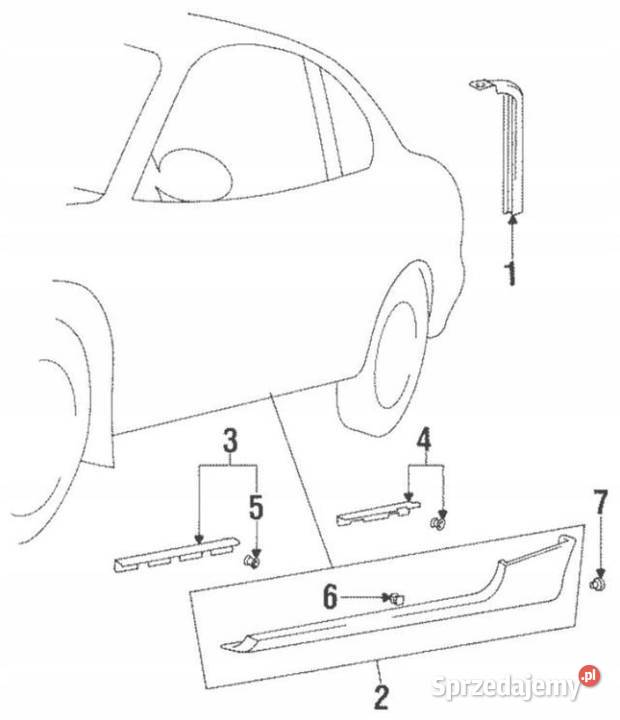 LISTWA PROGOWA LEWA HYUNDAI TIBURON 9701
