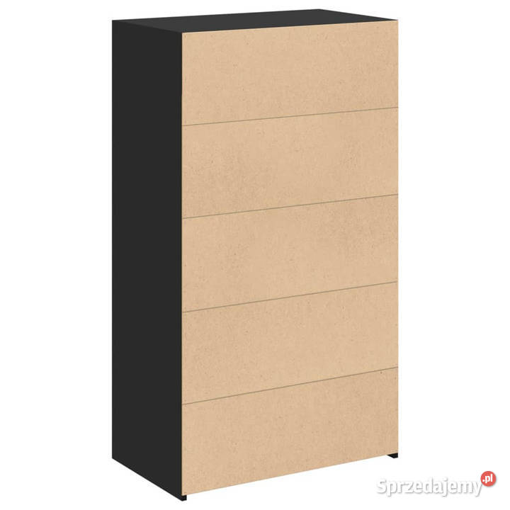 Wysoka szafka czarna 70x41x124 materiał Warszawa