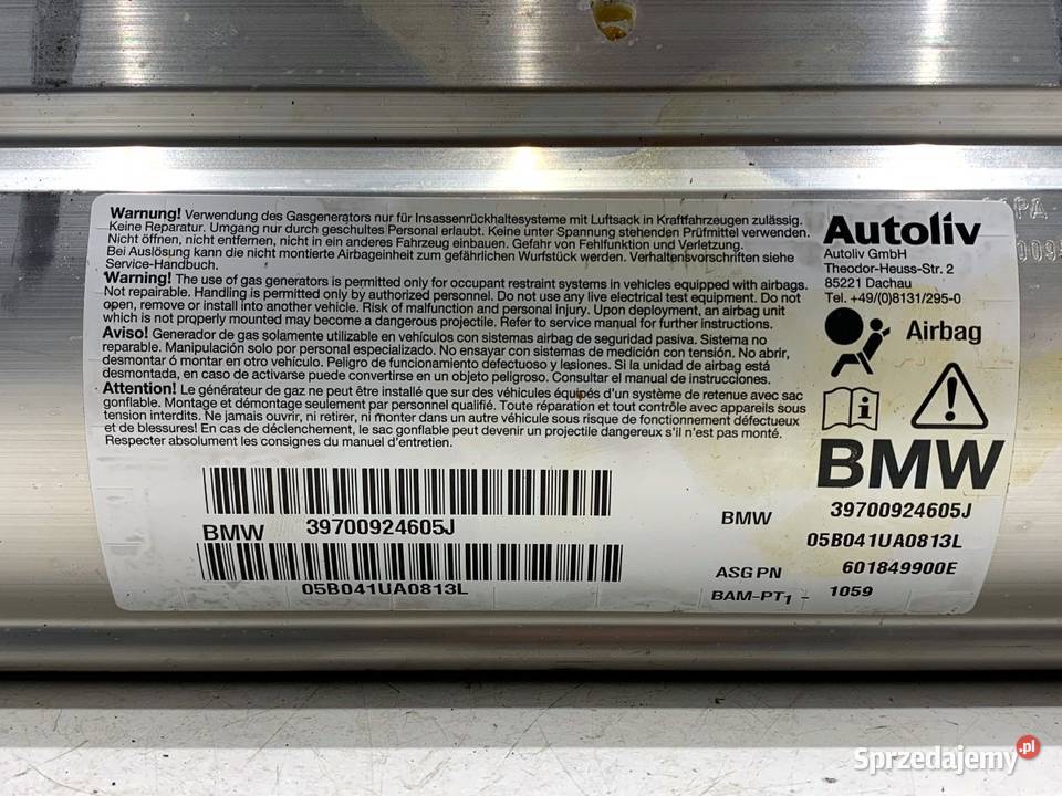 PODUSZKA POWIETRZNA PASAŻERA BMW E64 7009246