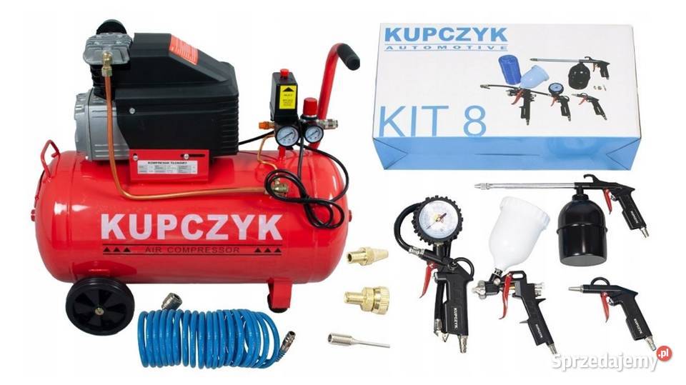Kompresor tłokowy FL50 Kupczyk zestaw KIT8 Warka