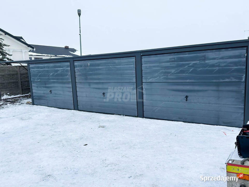 Garaż Blaszany 9x6 wiata 3x6 3x Brama uchylna Malbork