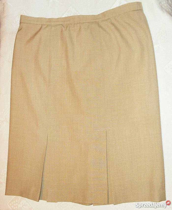 Spódnica wiosenna beżowa z kontrafałdami Rozmiar śląskie Gliwice