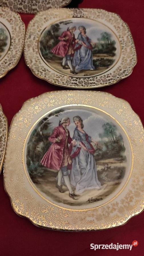 ANGIELSKA PORCELANA KOSTNA ZE SCENKAMI Pabianice