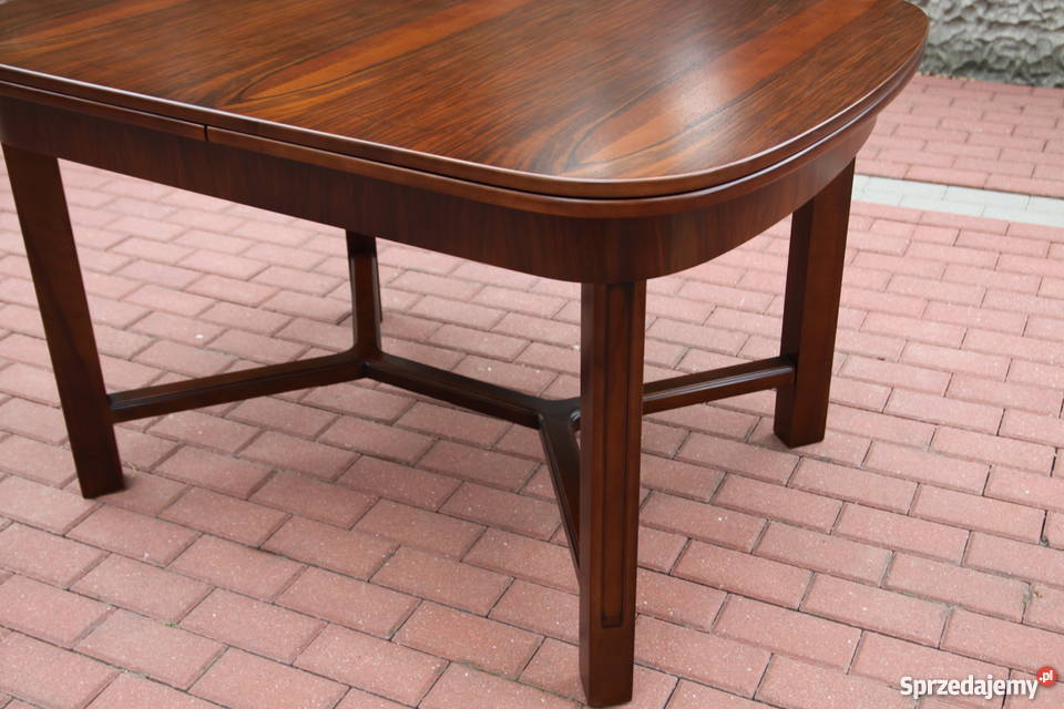 Stół stary artdeco rozkładany zgrabny okazja wielkopolskie Swarzędz