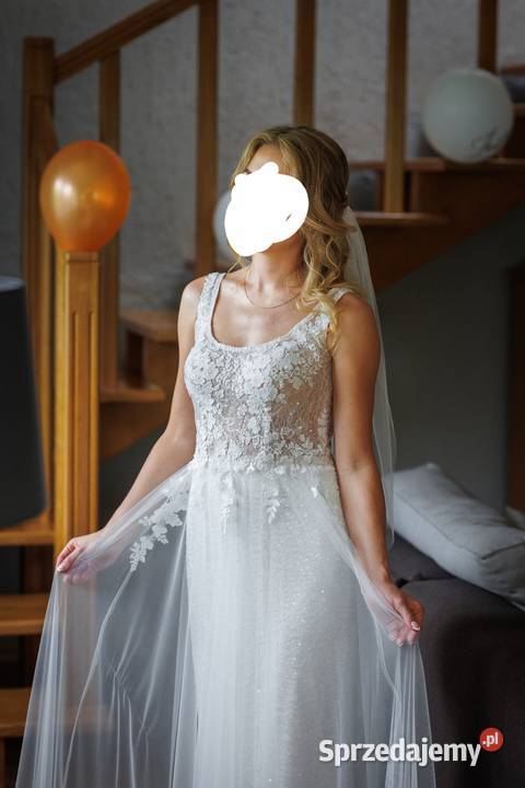 Sprzedam suknię ślubną 2 w 1 75cm