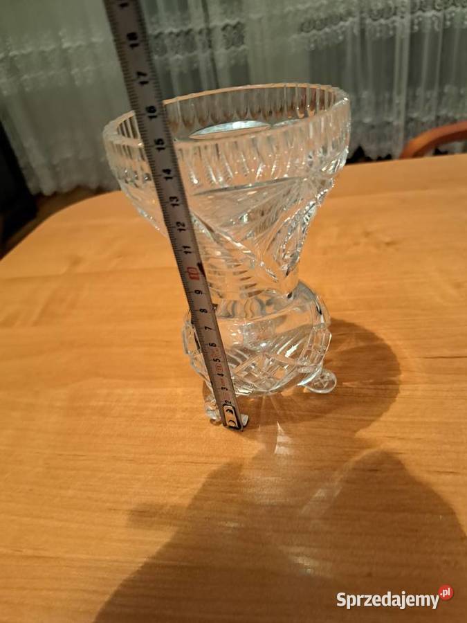 Retro wazon krysztalowe szklo Czechoslowacja Lubań sprzedam