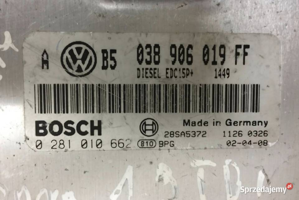 STEROWNIK SILNIKA VW GOLF IV VW BORA 19 TDI ATD