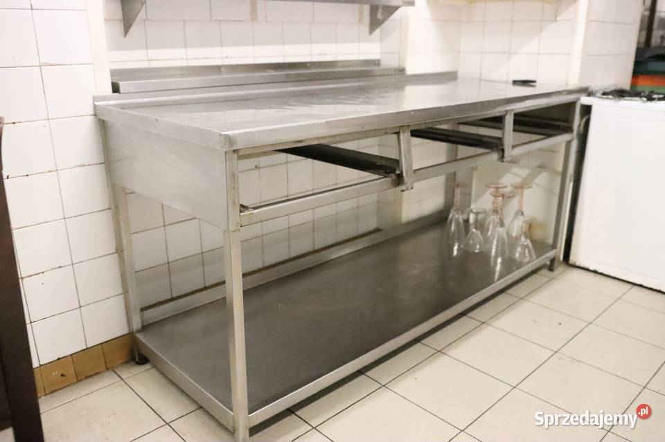 Masywny stół roboczy gastronomiczny 190 x 70 z Góra