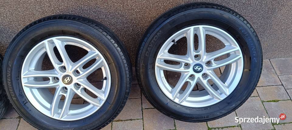 Oryginalne felgi aluminiowe Hyundai 16 opony śląskie Pierściec