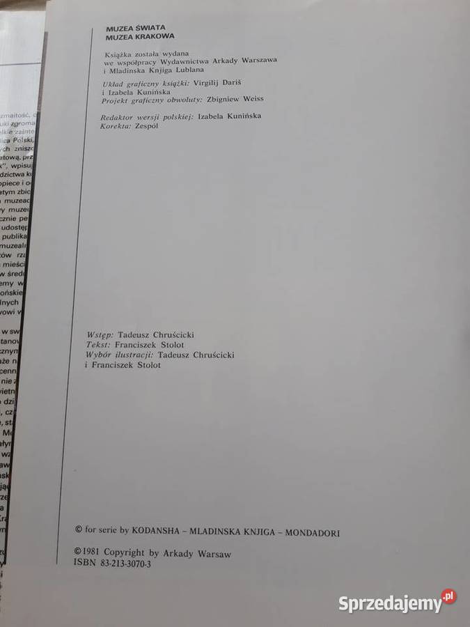 Muzea Krakowa ARKADY 1983 Bielsko-Biała