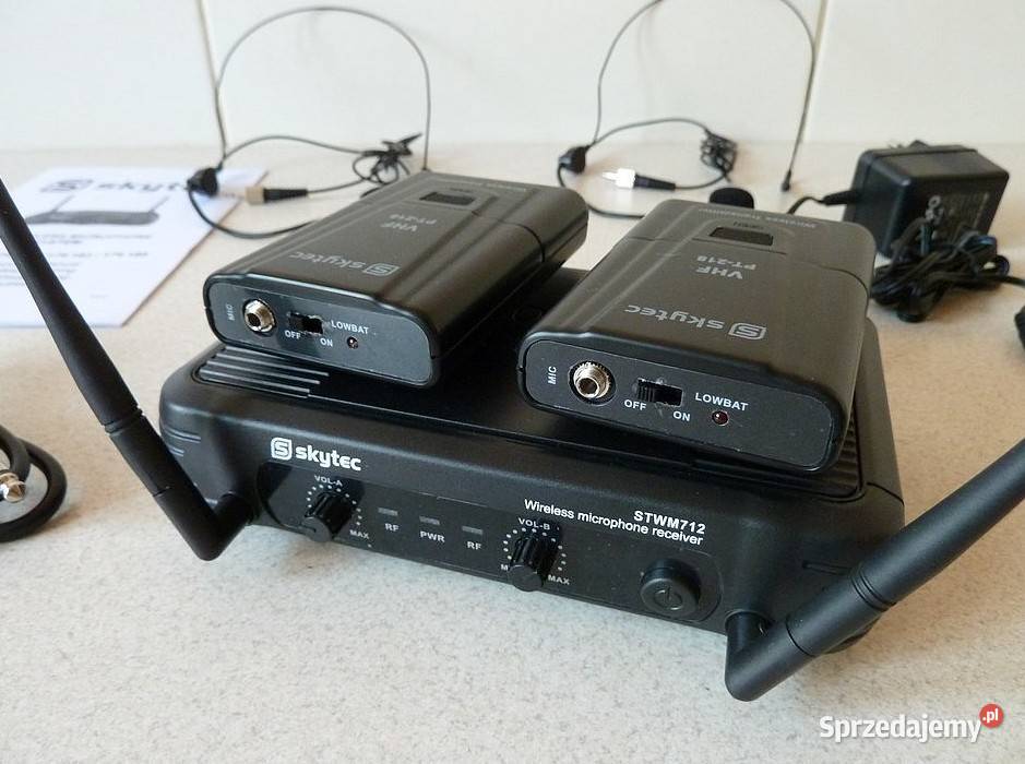 NOWE Mikroporty Mikrofony Bezprzewodowe SKYTEC