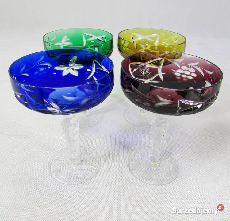 Komplet kieliszków Huta Józefina Polska lata 30 Zielona Góra