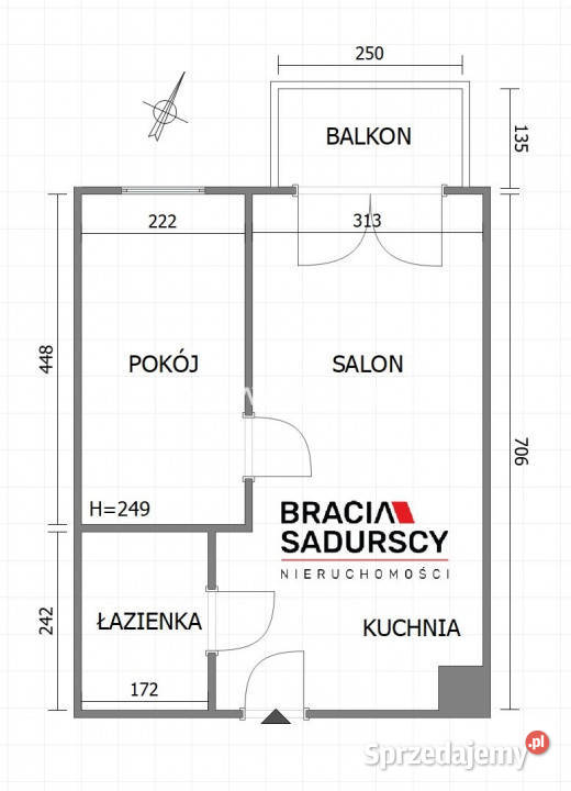 Mieszkanie Kraków Bieńczycka 3695m2 2pokojowe Liczba pokoi 2