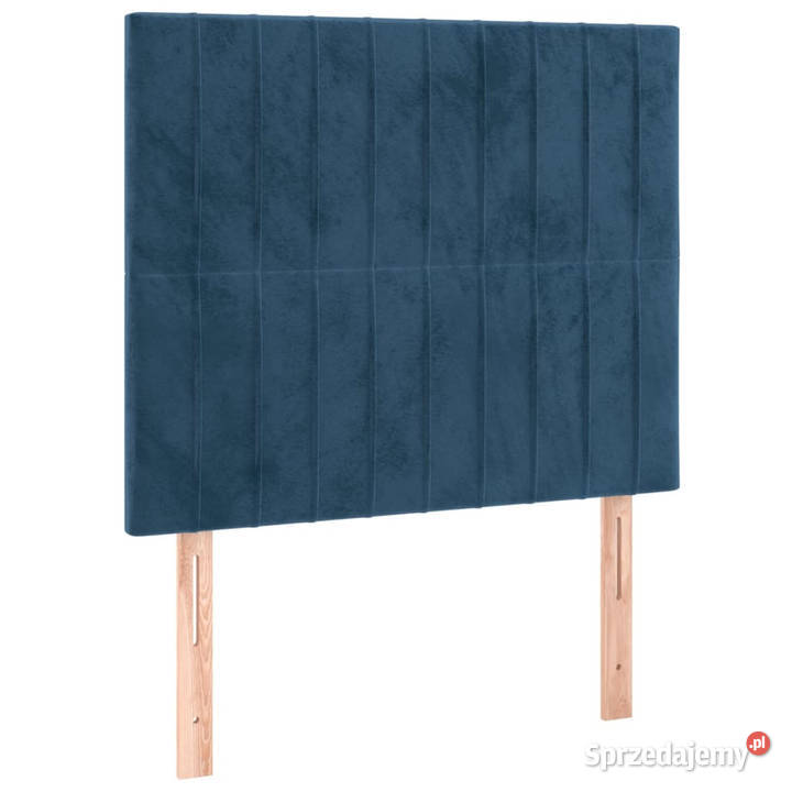 Łóżko kontynentalne materac i LED niebieski 128cm