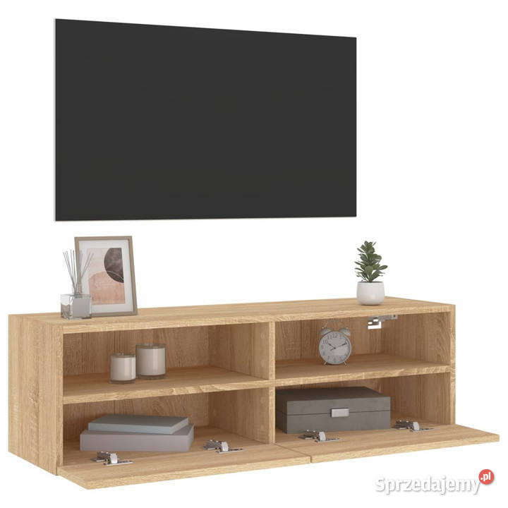 Ścienna szafka TV dąb sonoma 100x30x30 WM836886 Warszawa sprzedam