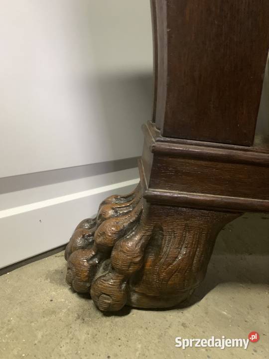 Stół drewniany z lwimi nogami 160x115 115cm Warszawa