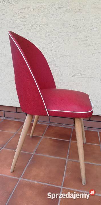 Krzesło pawie oko prl art deco fotel czerwony Garwolin sprzedam