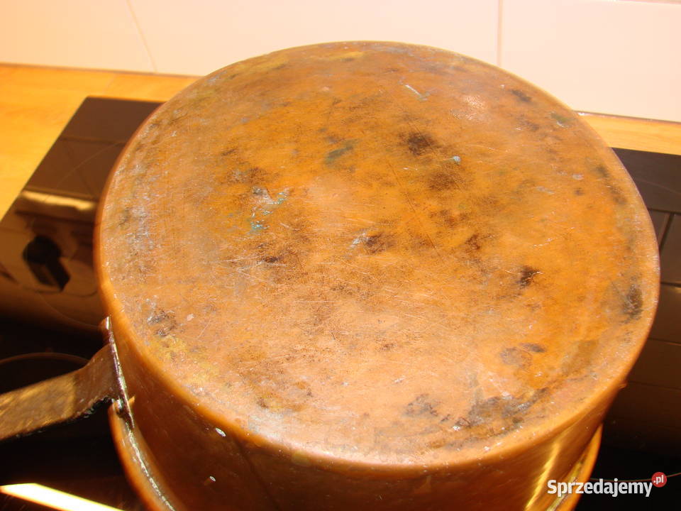 duży stary miedziany rondel Pruszcz Gdański sprzedam