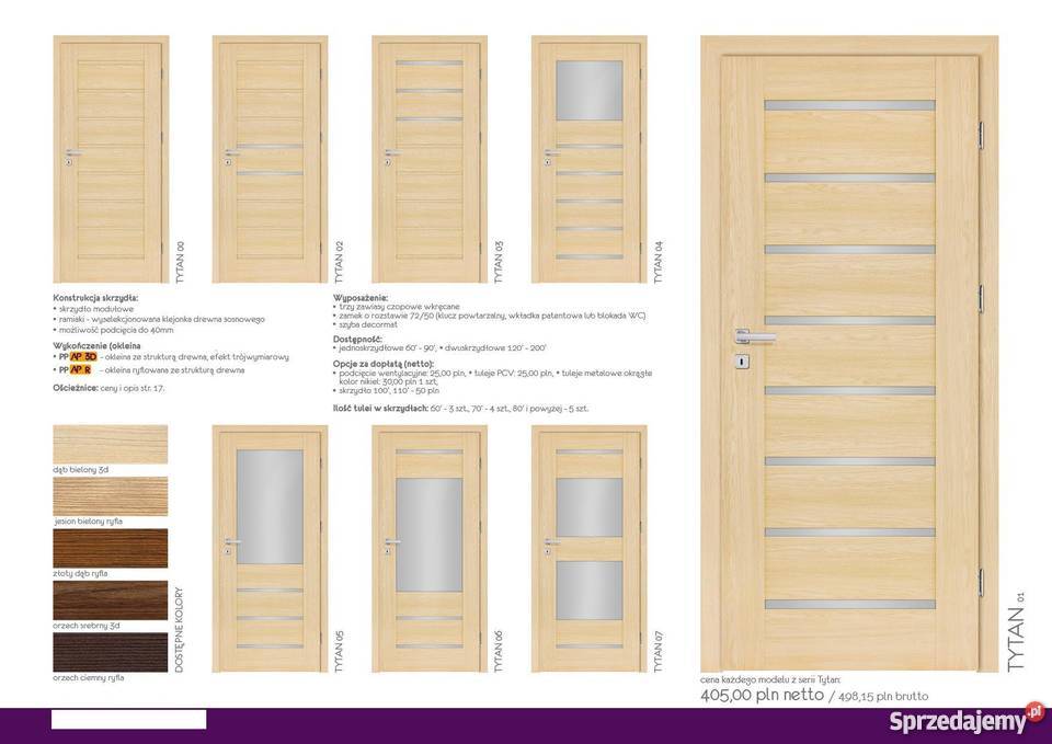 Drzwi pokojowe na wymiar Kamuflaż futryn Nowe