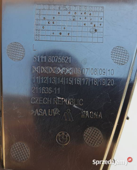 Pokrywa Wysuniętej Chłodnicy BMW 1 F40 M Pakiet osobowe Mielęcin