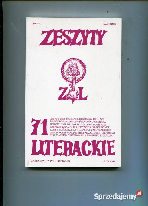 Zeszyty literackie 71 XVIII Szczecin sprzedam