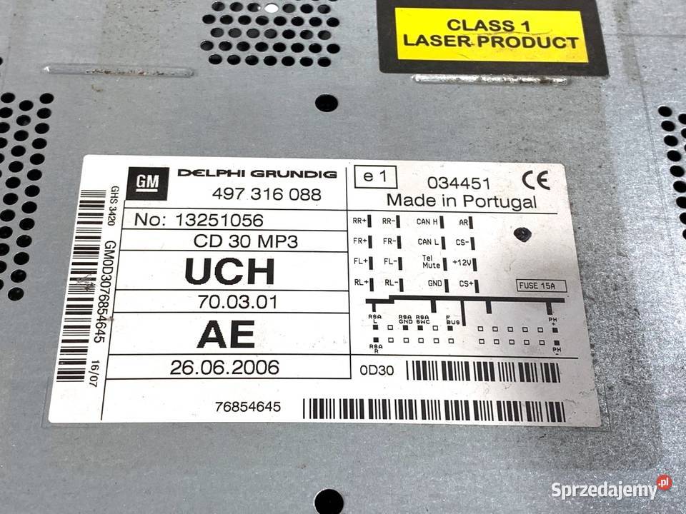 RADIO OPEL ANTARA A 13251056 ODTWARZACZ