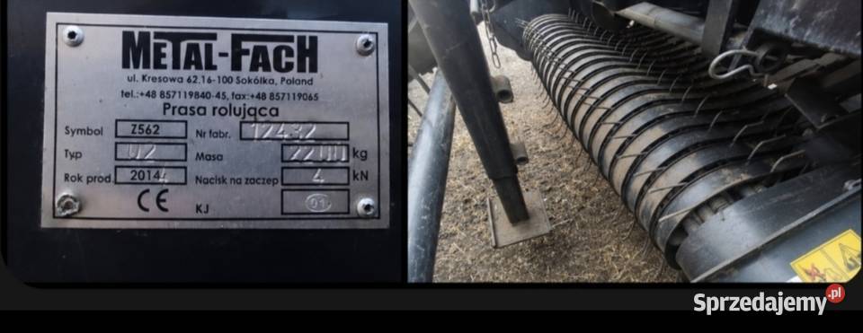 Prasa belującą Metal Fach Z562 mazowieckie Pionki