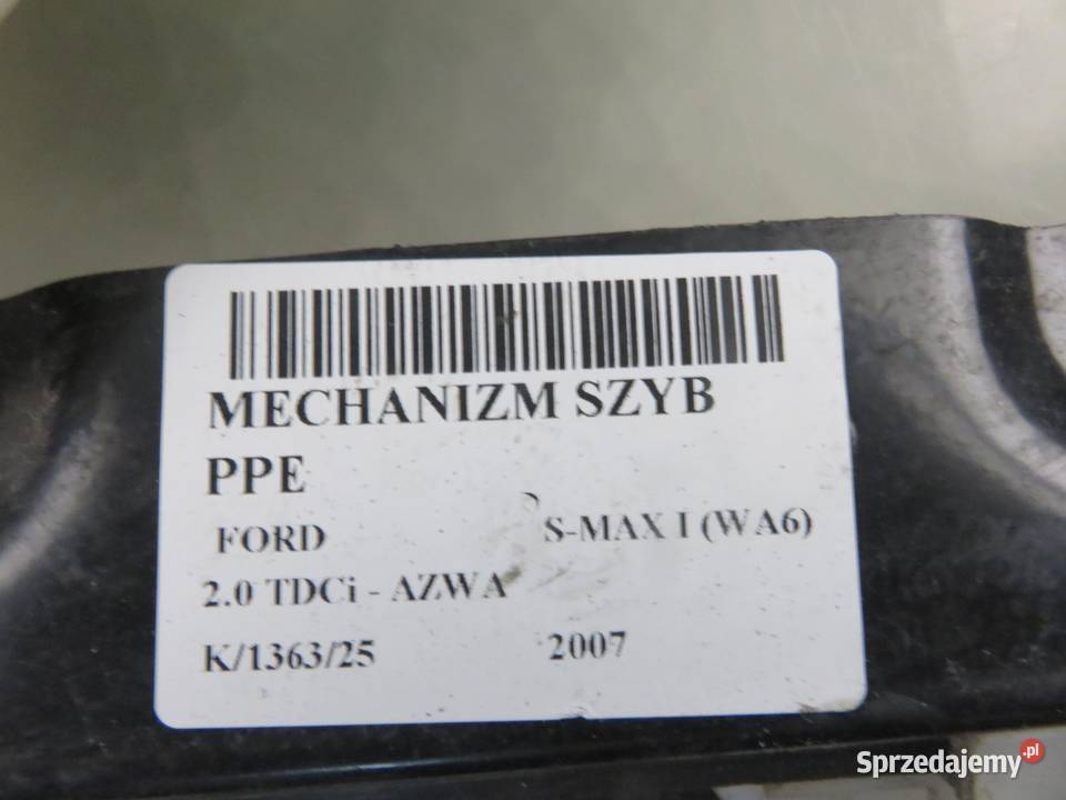 PODNOŚNIK SZYBY PRAWY PRZEDNI FORD S I sprzedam