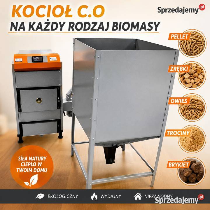 Kocioł co Biowarmer 26kW automat zrębki trociny