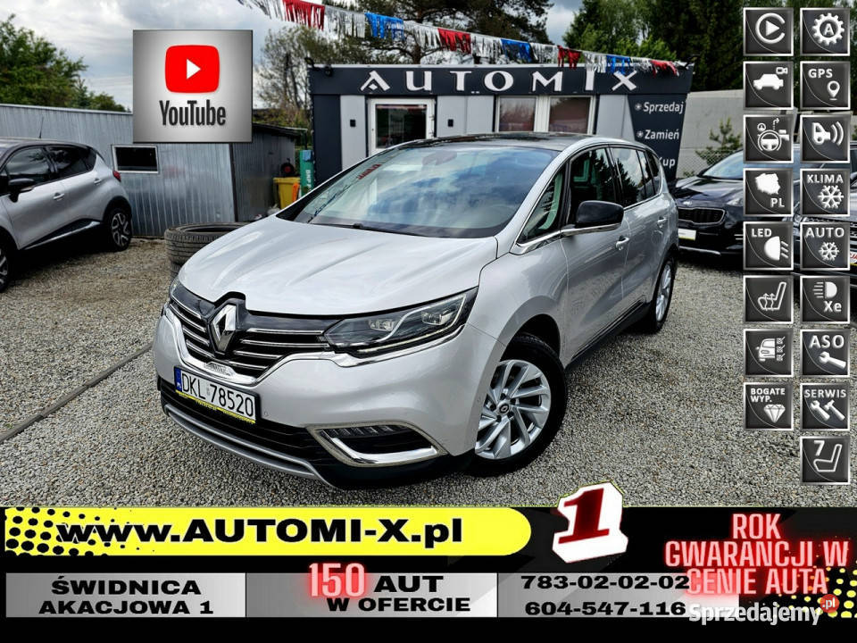 Renault Espace 16D 160 Automat 7 os Full Zamiana ESP Świdnica