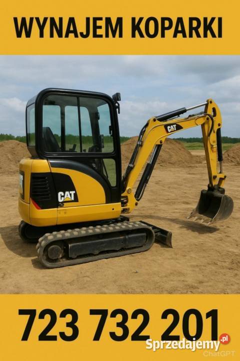 Wynajem minikoparki Cat z operatorem bez Żory